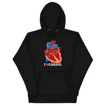 Heart Anatomy I love Cardio Unisex Hoodie